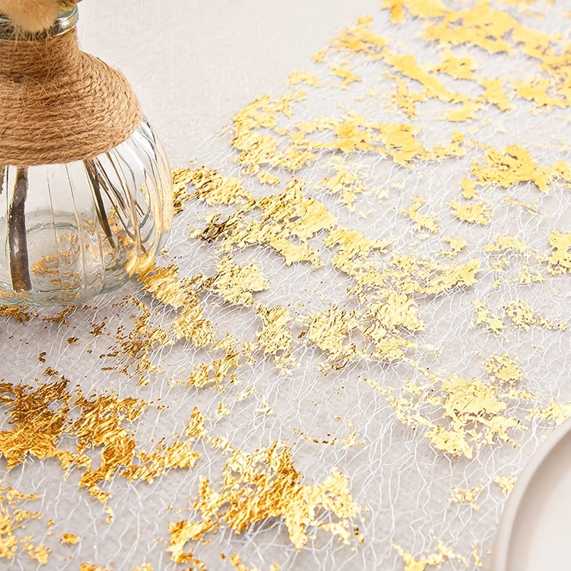 Glitter Foil Mesh Table Runner Roll Decorative Dining Table Centerpiece