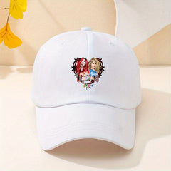 Cartoon Girl Print Baseball Cap Y2K Dad Hat