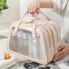 Travel Makeup Bag Double Layer Wet & Dry Separation Cosmetic Bag