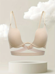 Solid T Shirt Bra Comfy Push Up Bra Women's Lingerie