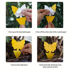 5pcs Yellow Sticky Insect Board Fly Trap for Green Plants