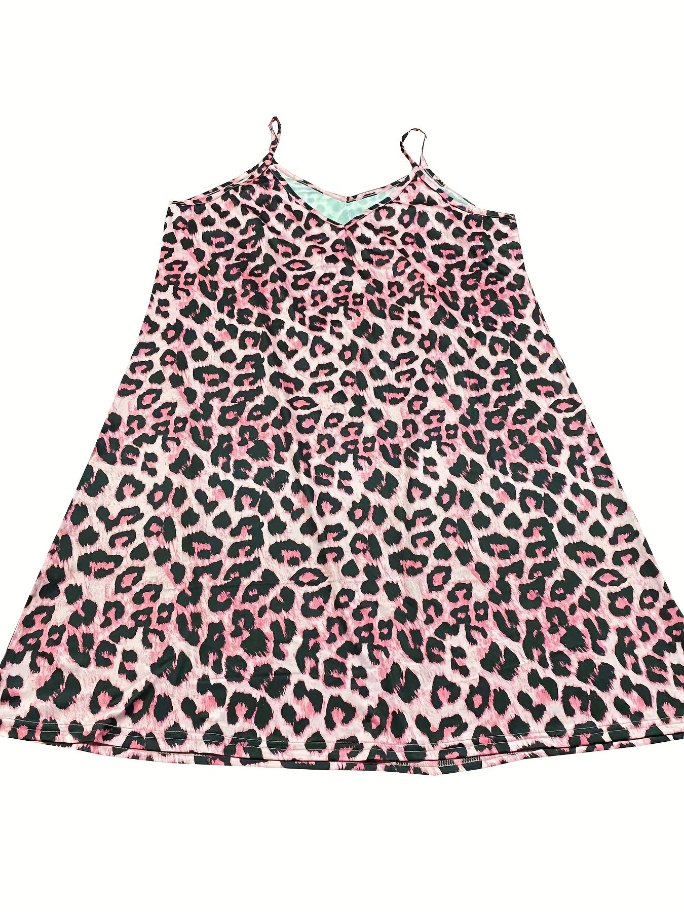 Leopard Print V Neck Loungewear Nightdress