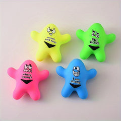 TPR Music Starfish Face Powder Ball Decompression Vent Ball