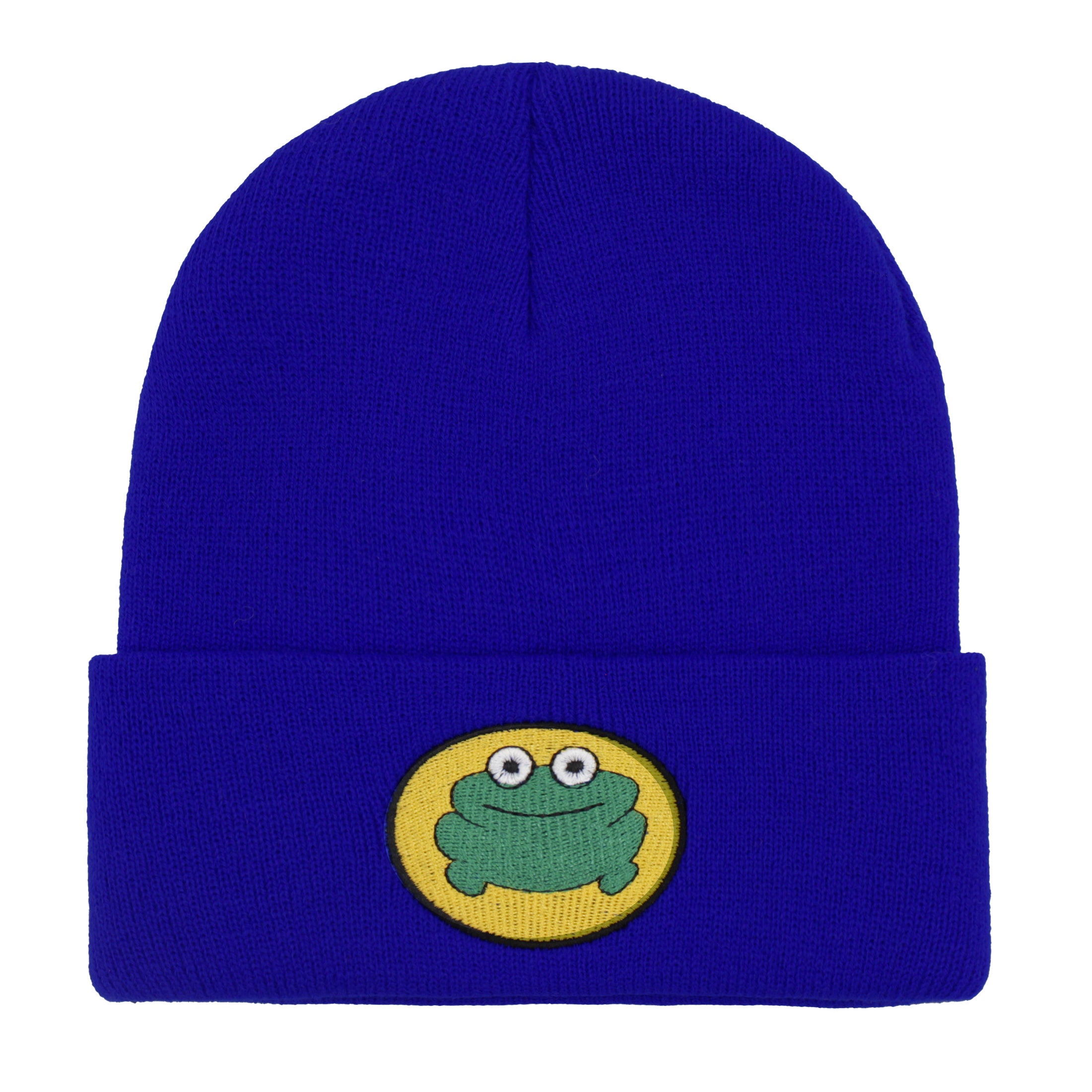 Cartoon Frog Embroidery Knit Hat Hip Hop Candy Warm Beanie Cap