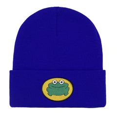 Cartoon Frog Embroidery Knit Hat Hip Hop Candy Warm Beanie Cap