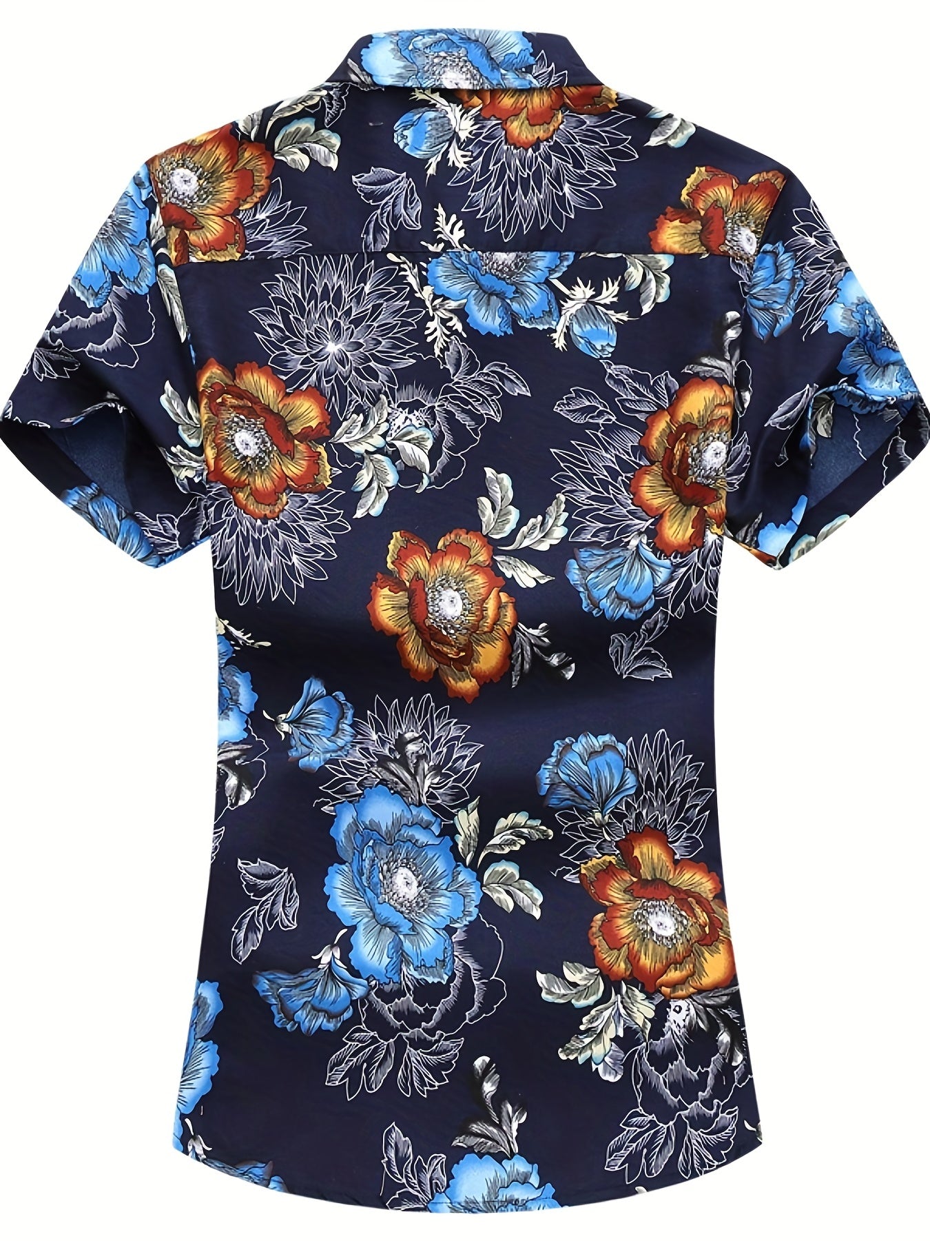 Men's Flower Print Short Sleeve Hawaii Shirt