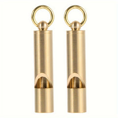 2pc Pure Brass Whistles High Frequency Field Survival Whistle