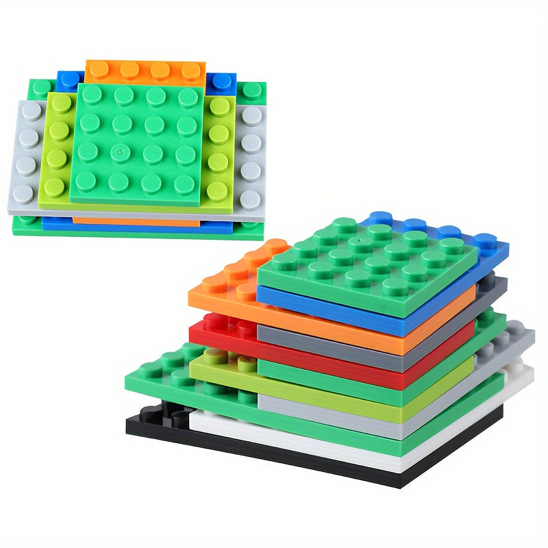 12 Pc Building Blocks Puzzle Toys w/ Base Plate for Construction
