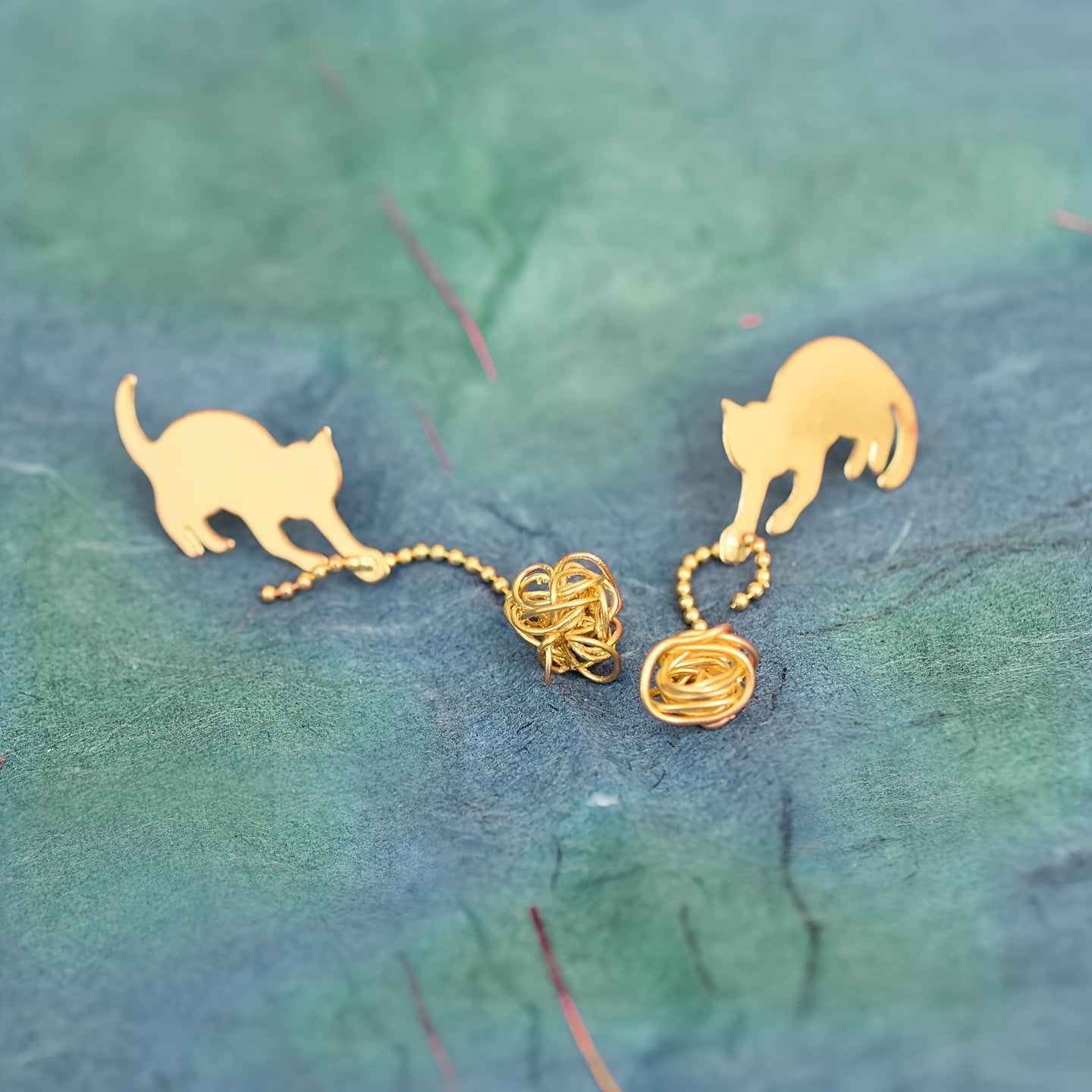 Cat Shape Pendant Stainless Steel Earrings for Kids