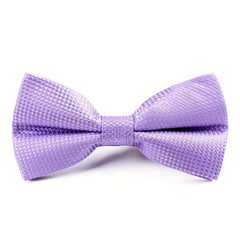 Polyester Jacquard Bow Tie Solid Plain Bow Tie For Men Groom