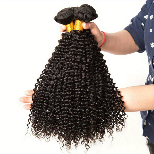 Brazilian 10A Small Spirals Curly Bundles Kinky Curly Human Hair