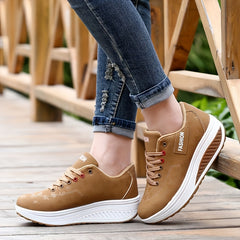 Women's Casual Wedge Shoes Height Increased Walking Shoes