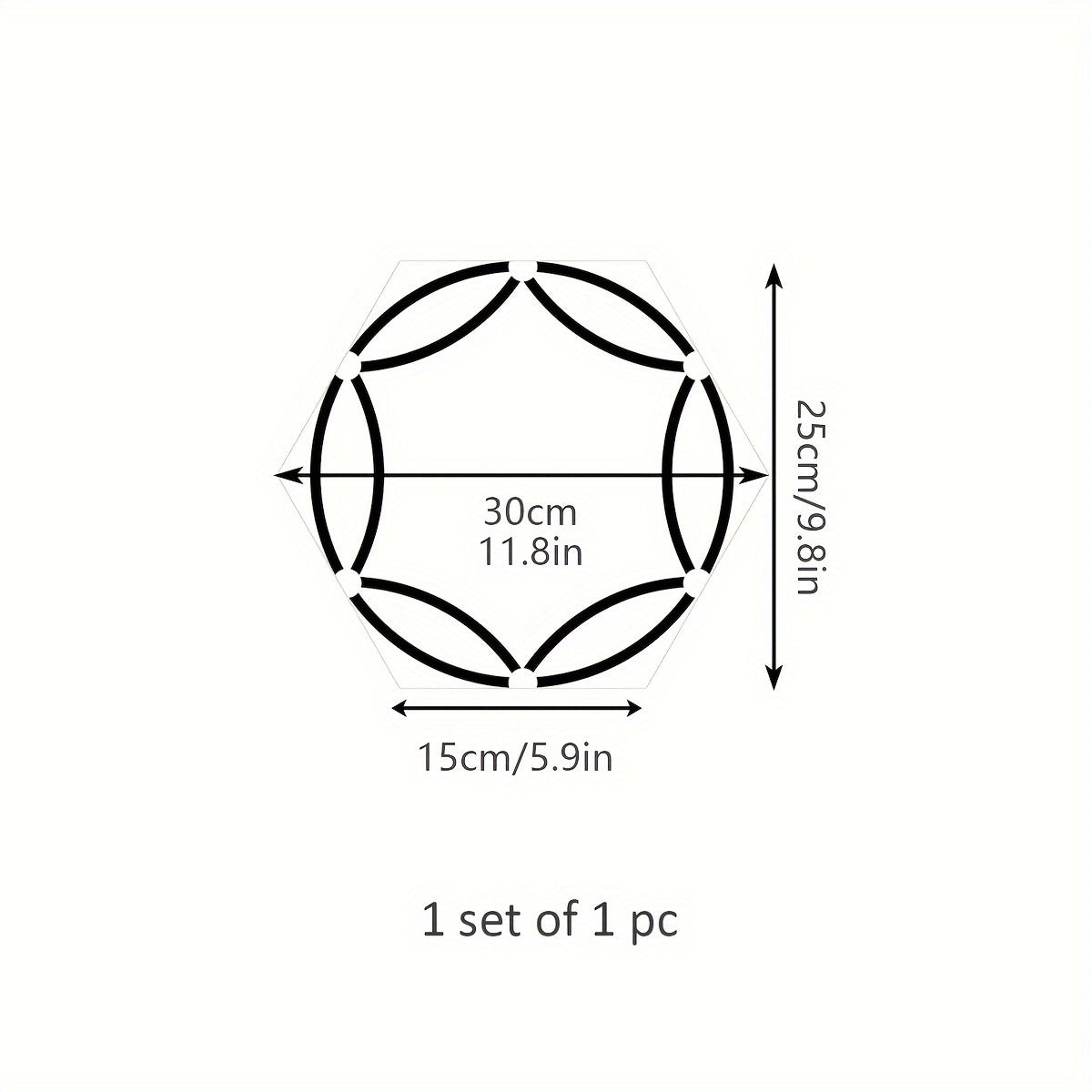 1pc Peel And Stick Floor Tile Hexagonal Vinyl Floor Sticker