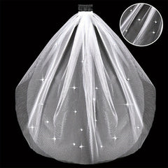 Sparkling Rhinestone Bridal Veil for Women