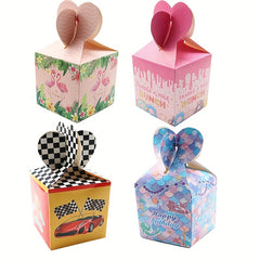 6pcs Mermaid Flamingo Racing Car Favor Boxes