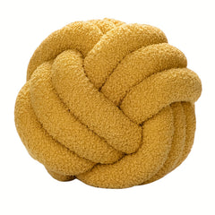 Hand Woven Knotted Ball Pillow Soft Sherpa Home Decorative Plush Pillow