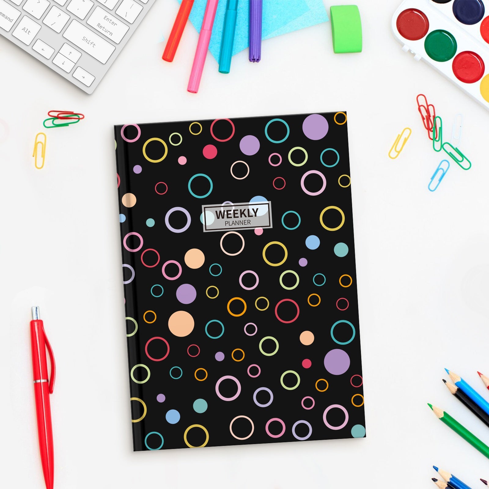 Undated Weekly Planner with Habit Tracker 5.8X8.5in
