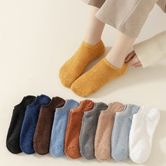 10 Pairs Soft & Warm Fuzzy Low Cut Ankle Socks