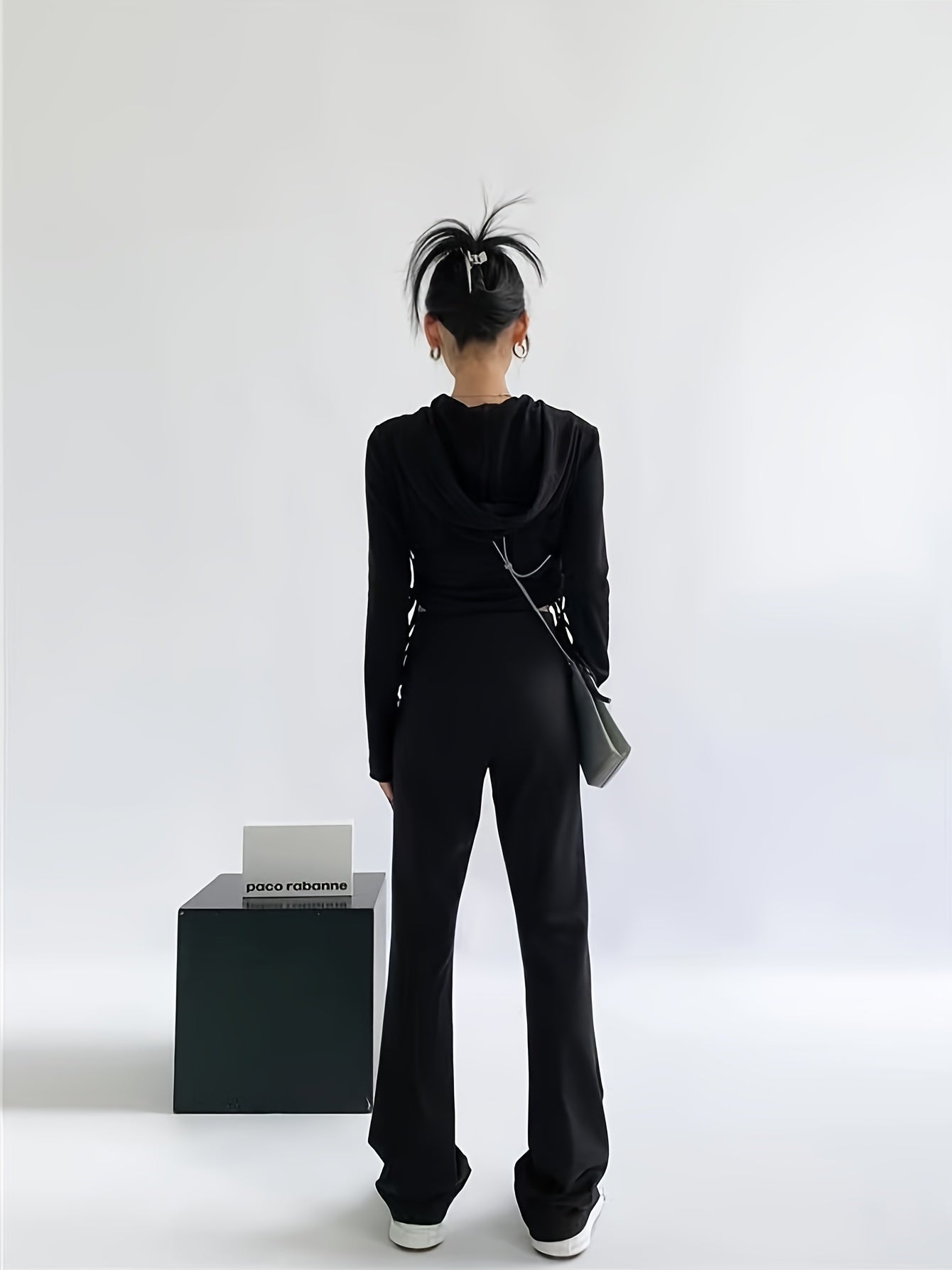 Women's Solid Stretchy High Waist Pants