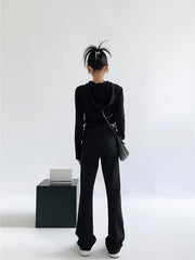 Women's Solid Stretchy High Waist Pants