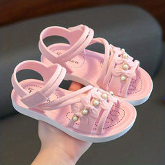 Toddler Girls Flower Flat Sandals Anti-Skid Soft Sole