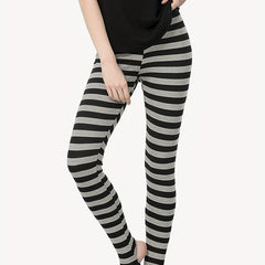 Striped Print High Waist Yoga Leggings