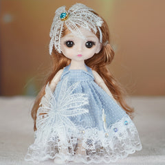 Big Eyed Girl Doll with Removable Outfits - Perfect Birthday Gift