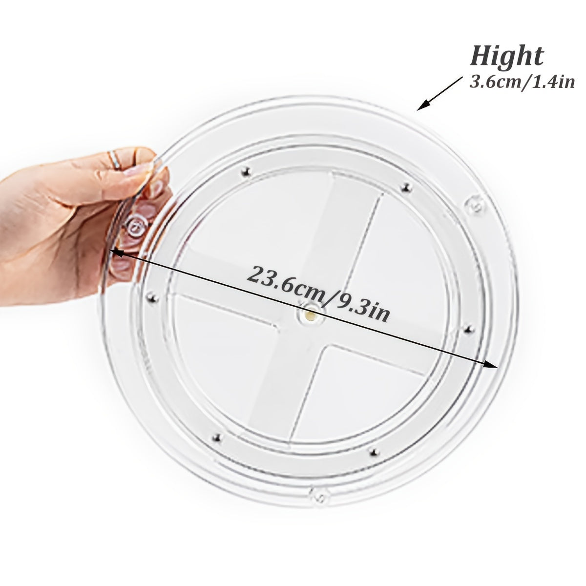 Clear Rotating Turntable Organizer Multifunctional Spice Rack