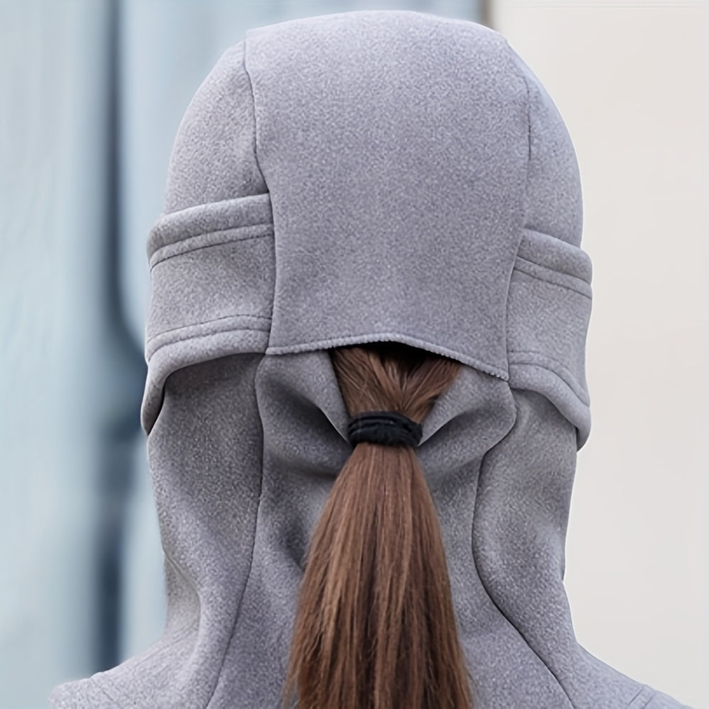 Ponytail Balaclava Elastic Windproof Ski Mask Woman Windproof Cycling Hood