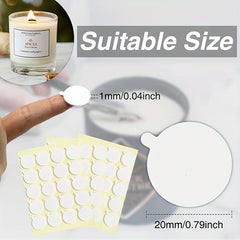 Double Sided Candle Wick Labels Round Adhesive Tags