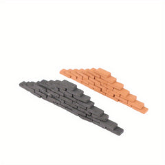 Mini Model House Building Blocks Red Bricks DIY Dollhouse Decor 1:1
