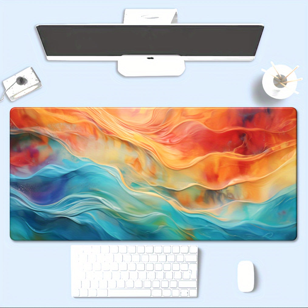 Colorful Water Pattern Mouse Pad Keyboard Mat Table Mat Gift Plus Size