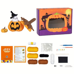 Halloween Knitting & Crochet Material Kit DIY Hand Weaving Doll Set