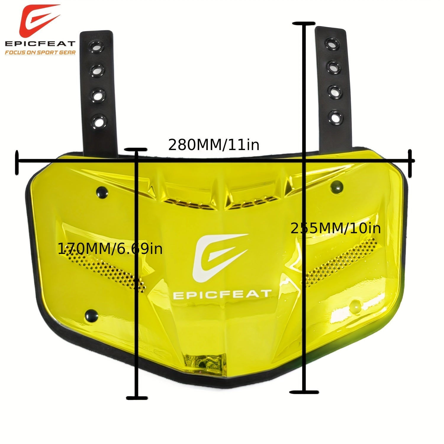 EPICFEAT Football Back Protector Back Plate With Foam Liner And Screws