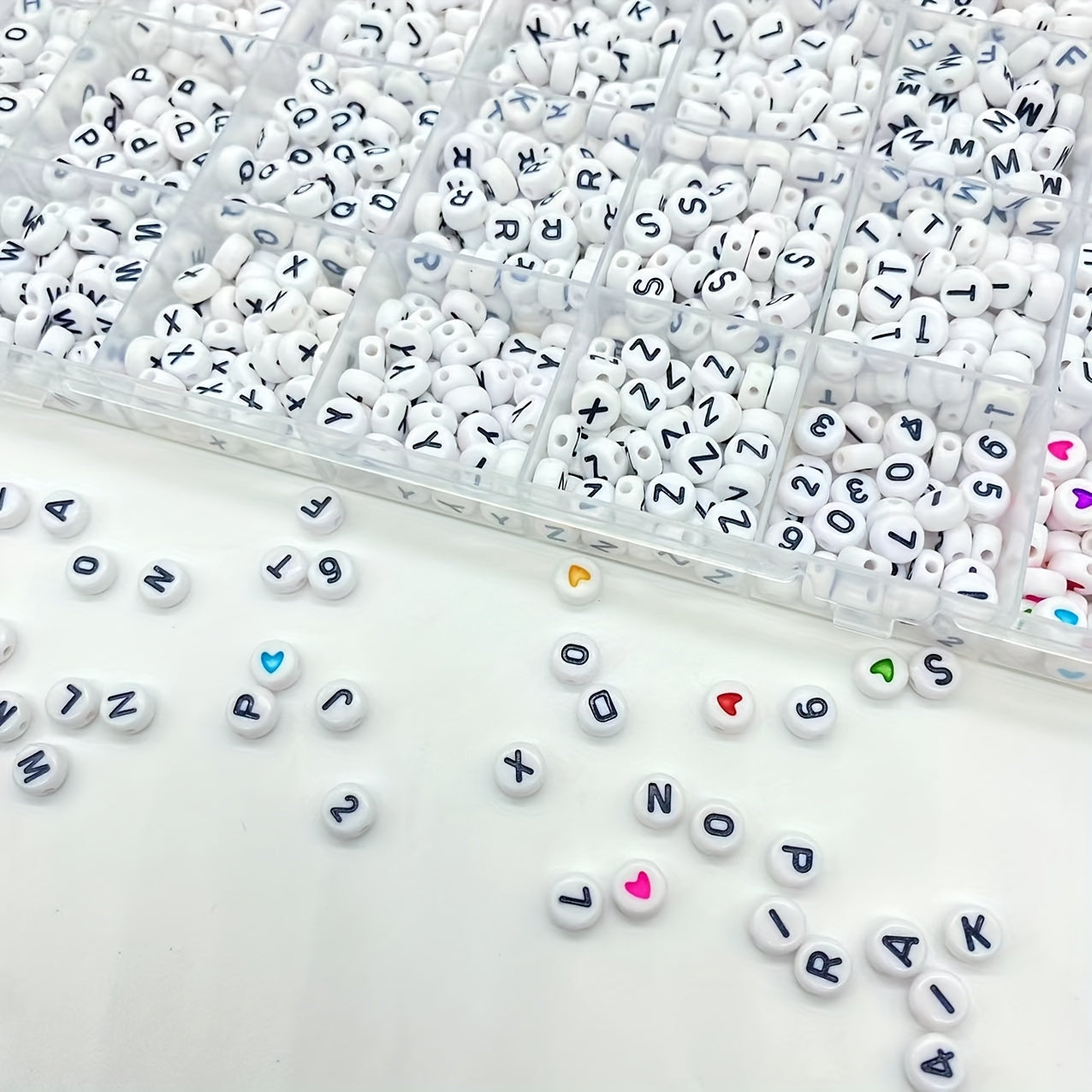 Acrylic Letter Beads Set DIY Bracelet Jewelry Beaded Material Gift