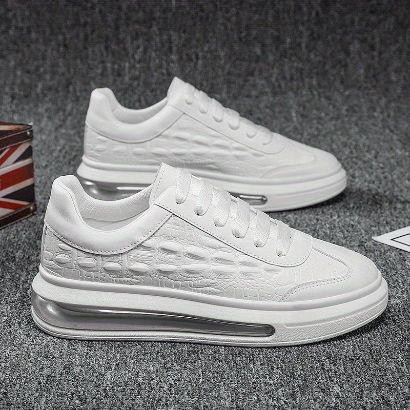 Men's Crocodile Pattern Skate Shoes Breathable Sneakers