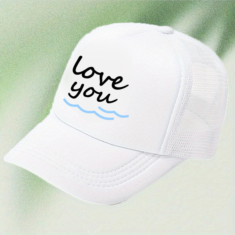 Love Adjustable Trucker Hat For Couple