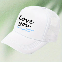 Love Adjustable Trucker Hat For Couple