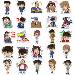 50pcs Conan Series Anime Graffiti Sticker Waterproof DIY Materials