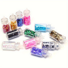 12 Bottles Flash Sequin Glitter Decoration for Resin Shakers DIY Jewelry Making