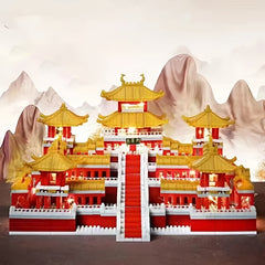 Square Palace Building Block Set Chinese Style Model Toy Collection