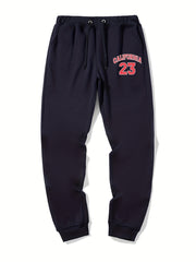 CA 58 Casual Stretch Graphic Drawstring Joggers Men's Sweatpants For Spring