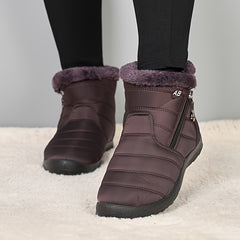 Women's Non slip Thickened Medium Tube Zipper Snow Boots