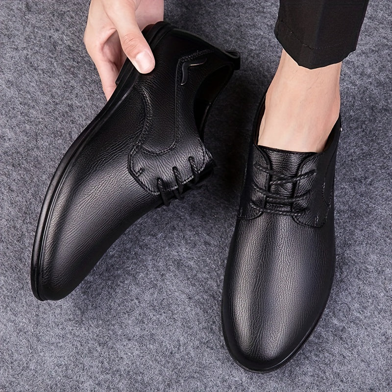 Men's Lace Up Pointed Toe Loafers Breathable Lightweight Casual Shoes