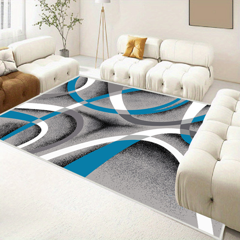 Large Modern Geometric Area Rug with Anti-slip Backing - 5.90 x 8.53ft