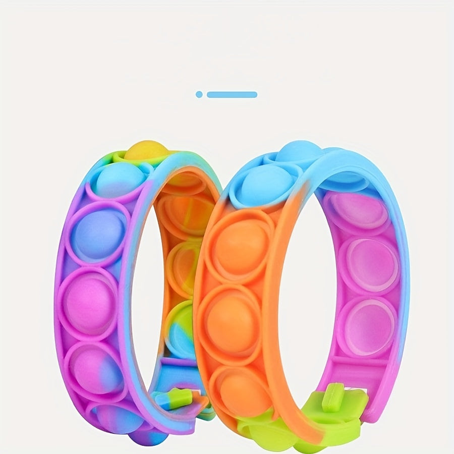 6pcs Silicone Band Bubble Bracelet Relief Toy for Stress Relief