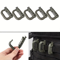 5pcs Carabiner D Ring Locking Hooks For Backpacks Key Chains