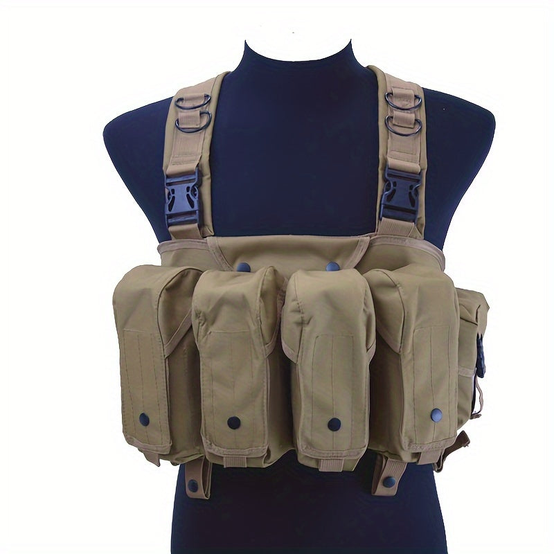 Men's Camo Outdoor Vest with Training Bag for Hiking