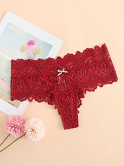 5 Pcs Lace Panel Cheeky Panties Comfortable Brazilian Panties