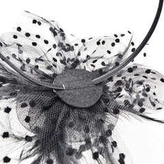 Women's Fascinator Tea Party Hat Mesh Veil Derby Wedding Clip Headband